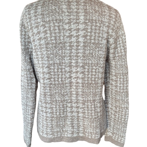 Chico’s Long Sleeved Tweed Sweater - Colors Tan And Cream - Picture 4 of 5